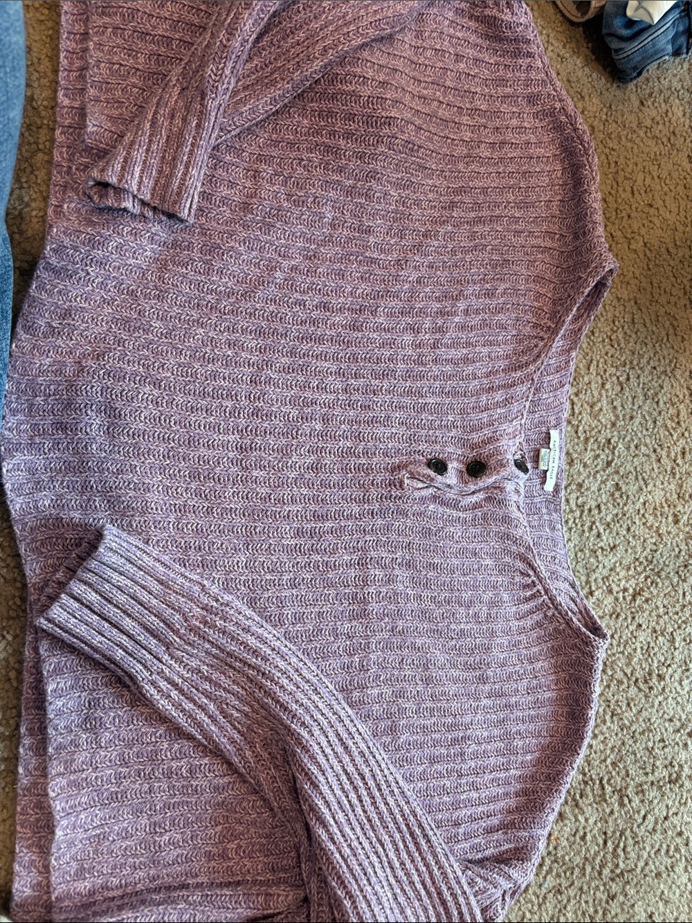 B69 American Eagle Womens’ XL Purple Knit Crop Sweater